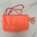 J. Crew Bags | J. Crew Coral Convertible Leather Foldover Clutch | Color: Orange | Size: Os