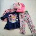 Disney Shirts & Tops | Girls 2t 6 Piece 2 Pants 2 Tops 1 Sleepwear 1 Hat With Mittens Toddler Clothes | Color: Blue/Pink | Size: 2tg