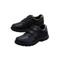 Extra Wide Width Men's Double Adjustable Strap Comfort Walking Shoe by KingSize in Black (Size 11 EW)