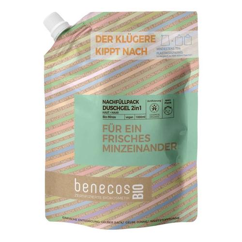 benecos – Minze – Duschgel 2in1 Haut+Haar Refill 1 l