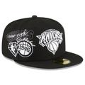Men's New Era Black York Knicks Back Half Team 59FIFTY Fitted Hat