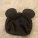 Disney Bags | Black Disney Micky Mini Cosmetics Nylon Bag Silver Hardware | Color: Black | Size: 7/5 Round