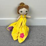 Disney Toys | Disney Princess Belle Blanky Security Blanket Lovey Plush Baby Toy Yellow Doll | Color: Yellow | Size: Osbb