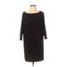 Fashion Bug Casual Dress - Shift: Black Solid Dresses - Women's Size Small