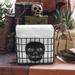 Trinx Skull Design Free Standing Napkin Holder Metal in Black | 6.25 H x 4.75 W x 3.25 D in | Wayfair 8DCBBAA9F3BB454A9C110BF89A8CDA0D