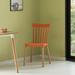 Corrigan Studio® Modern Dining Chair Windsor Design w/ Beech Wood Legs Set Of 2 Plastic/Acrylic in Orange | 32.75 H x 17 W x 17 D in | Wayfair