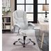 Latitude Run® Stella Executive Chair Wood/Upholstered in Brown | 43 H x 26 W x 28.75 D in | Wayfair 56843FCBD9984F8CA409D0767BA6D5DF