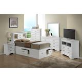 Louis Philippe Twin Storage Platform Bed with 6 Storage Drawers