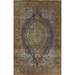 Over-dyed Traditional Tabriz Persian Area Rug Hand-knotted Wool Carpet - 9'7" x 13'0"