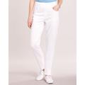 Blair DenimEase Flat-Waist Pull-On Jeans - White - 16P - Petite