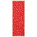 Orange/Red 120 x 24 x 0.5 in Area Rug - Everly Quinn Animal Print Half Round Area-Cheetah Big Cat Nylon | 120 H x 24 W x 0.5 D in | Wayfair