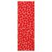 Orange/Red 240 x 24 x 0.5 in Area Rug - Everly Quinn Animal Print Half Round Area-Cheetah Big Cat Nylon | 240 H x 24 W x 0.5 D in | Wayfair