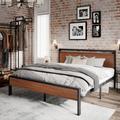 Breakwater Bay Minas Classical Metal Frame Platform Bed Wood in Brown | King | Wayfair F34E88D65C96421287B9C203B11B51F4