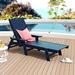 Beachcrest Home™ Montezuma 78" Long Reclining Single Chaise Plastic in Blue | 37.8 H x 27.6 W x 46.7 D in | Outdoor Furniture | Wayfair