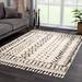 Black/White 144 x 110 x 1.26 in Area Rug - Foundry Select Adein Shaggy Farmhouse Beige/Black Area Rug | 144 H x 110 W x 1.26 D in | Wayfair