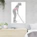 Trinx Girl w/ Golf On Background - Golf, Iron, Birdie - 1 Piece Rectangle Graphic Art Print On Wrapped Canvas in White | Wayfair