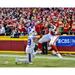 Travis Kelce Kansas City Chiefs Unsigned 2021 AFC Divisional Playoffs Game-Winning Reception in Overtime Photograph