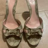 Gucci Shoes | Gucci Mules High Heels Sandals | Color: Pink | Size: 9