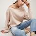 Free People Sweaters | Free People Women's Size Xs Oatmeal Asymmetrical Neck Dolman Long Sleeve Sweater | Color: Cream/Tan | Size: Xs