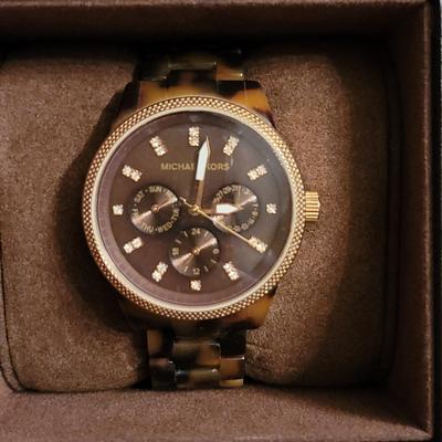 Michael Kors Accessories | Euc Michael Kors Tortoise Women's Watch | Color: Brown/Gold | Size: Os