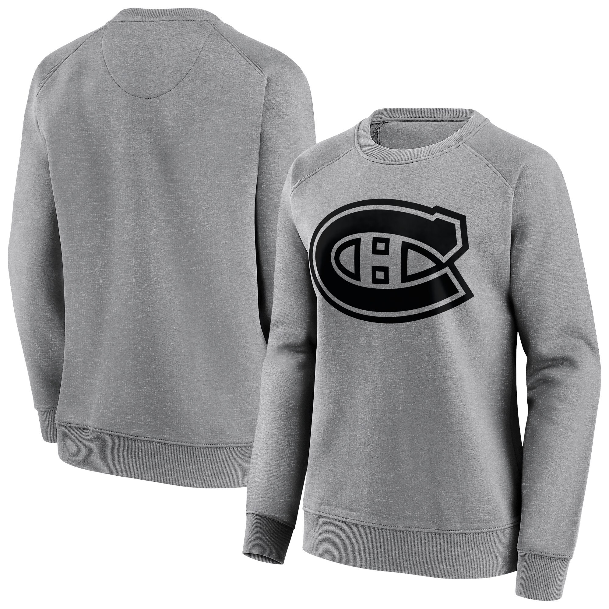 Montreal Canadiens Fanatics Branded Iconic Mono Logo Graphic Crew Sweatshirt - Sportgrau - Damen Image