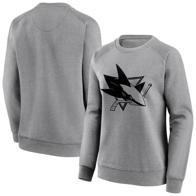 San Jose Sharks Fanatics Branded Iconic Mono Logo Graphic Crew Sweatshirt - Sportgrau - Damen Image
