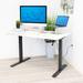 Mount-It Height Adjustable Hand Crank Sit-Stand Desk Frame w/Extra-Wide Tabletop | Multiple Colors Wood/Metal in Black | 39 W x 17 D in | Wayfair