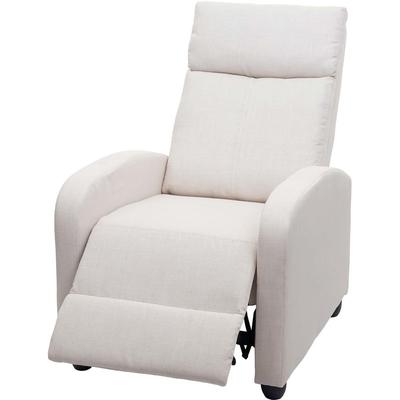 Fernsehsessel HHG-461, Relaxsessel Sessel Liegesessel, Liegefunktion verstellbar Stoff/Textil creme Image