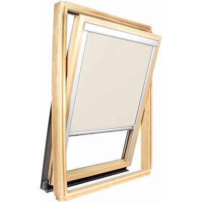 Beiges Verdunkelungsrollo für Roto ® Dachfenster - 5/7 - Fensterscheibe B 40 cm x H 63,5 cm - Beige