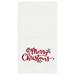 Merry Christmas Holly Leaves Waffle Weave Cotton Kitchen Towel