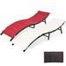 2 PCS Patio Chaise Foldable Lounger Chair with Double Sided Cushions