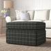 Birch Lane™ Masset 31" Wide Rectangle Plaid Standard Ottoman Polyester/Fabric in Black/Brown | Wayfair A5BF9530254D41FA88C74FF050ADE889