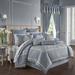 One Allium Way® Tobler 4 Piece Comforter Set Polyester/Polyfill in Blue | Cal. King Comforter + 2 King Shams + 1 Bed Skirt | Wayfair