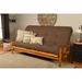 Somette Monterey Queen-size Futon Set in Butternut Finish with Linen Mattress