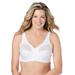 Plus Size Women's Full Figure Plus Size MagicLift Natural Shape Front-Close Bra Wirefree 1210 by Glamorise in White (Size 46 F)