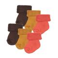 ewers - Erstlings-Socken Uni Mit Frottee 6Er-Pack In Toffee/Braun, Gr.One Size