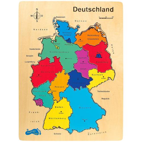Rahmen-Puzzle Deutschland 12-Teilig Aus Holz