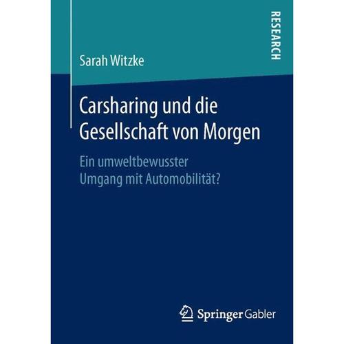Carsharing und die Gesellschaft von Morgen - Sarah Witzke, Kartoniert (TB)