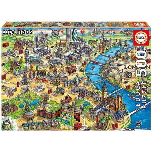 London City Maps 500 Teile Puzzle