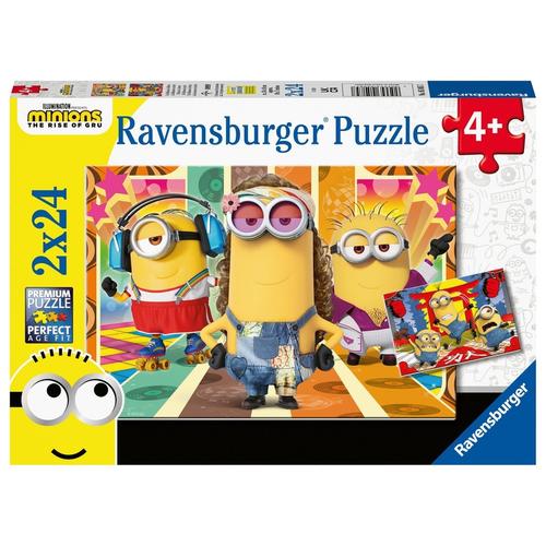 Ravensburger Kinderpuzzle - 05085 Die Minions in Aktion - Puzzle für Kinder ab 4 Jahren, mit 2x24 Teilen