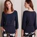 Anthropologie Tops | Anthropologie Deletta Navy Blue Alee Blouse | Color: Blue | Size: M