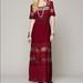 Free People Dresses | Free People In The Mix Crochet Maxi Dress Burgundy Xs | Color: Brown/Purple | Size: Xs