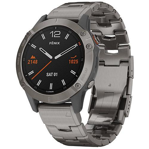 Fenix 6 Saphir Smartwatch Grau/Titan Smartwatches schwarz Jungen Kinder