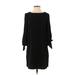 H&M Casual Dress - Shift: Black Solid Dresses - Women's Size 4