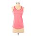 Adidas Active Tank Top: Pink Color Block Activewear - Women's Size X-Small