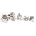 3mm-8mm Thickness Adjustable Screw Type Metal Glass Clips Clamps 8 Pcs - Silver Tone