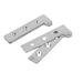 Door Stainless Steel Inset Pivot Hinge Silver Tone 64mm x 21.5mm 2PCS - Silver Tone