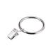 Curtain Clip Rings w Hooks 1.5Inch Inner Dia 4mm Thick Drapery Ring 24 Pcs - Silver Tone