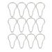 Shower Curtain Ring Hooks Metal for Bathroom Shower Rods Curtains Liners 12 Pcs - Silver Tone