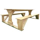 Outdoor 5' Cedar Panel Picnic Table - 5 Foot